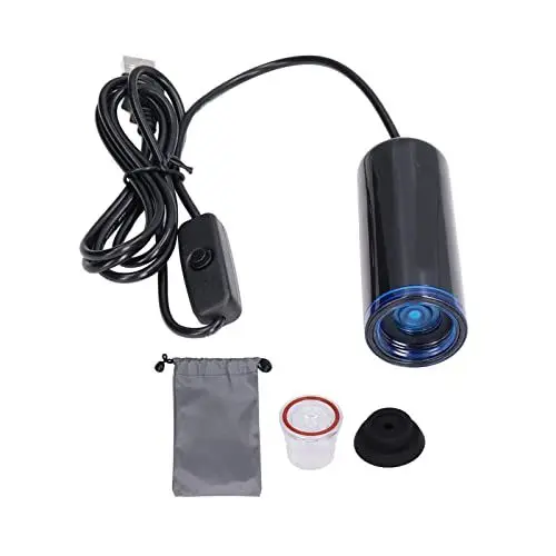 Produktbild: 50-kPa-Vakuumpumpe, 16 X 10 X 6 Pumpen, USB-betriebene Vakuumpumpe mit 2 Düsen und Aufbewahrungstasche 50-kpa-Vakuummtress auf Reisen