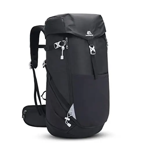 Produktbild: 50L Wanderrucksack Herren Damen Rucksack Wasserdicht Trekkingrucksäcke Multifunktionale Outdoorrucksack Reflexstreifen Leicht Hiking Hohe Kapazität Wandern,Radfahren,Bergsteigen,Reisen,Sport Schwarz