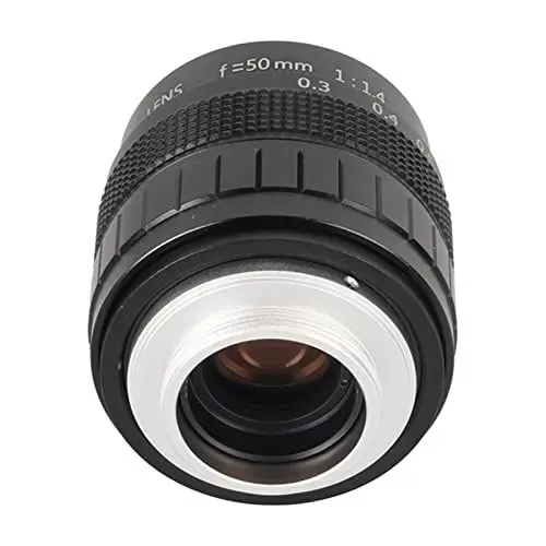 Produktbild: Festbrennweitenobjektiv mit Manuellem Fokus, Kameraobjektiv mit Großer Apertur und Festem Fokus HD 50 Mm für Industrielle Videomikroskopkameras