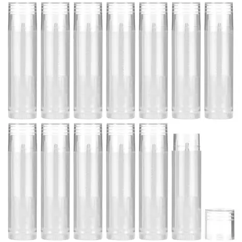 Produktbild: 50Stück Leere Lippenstifthülsen Aus Transparentem Kunststoff, Leere Lippenbalsambehälter, Lipglosshalter, Leerer Lipgloss- -Behälter