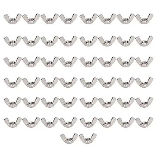 Produktbild: 50-teiliges Flügelmuttern-Sortiment Flügelmuttern, Flügelmuttern-Sortiment-Kit Flügelmuttern-Kit 304 Edelstahl Ersatz DIN 315 Hardware-Teile (M4)