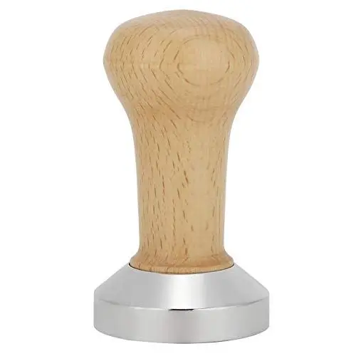 Produktbild: 51 Mm Kaffeepulver-Pressstampfer, 304 Edelstahlbasis, Holzgriff, Handstampfer-Set, Kaffeemaschinenteile, CoffeeTamper-Werkzeug, Kaffeezubereitungswerkzeug für Zuhause und Büro(Flacher Boden)