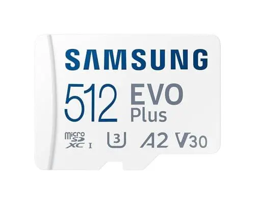 Produktbild: 512GB Samsung EVO Plus MicroSDXC 130MB/s +Adapter