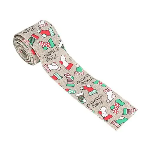 Produktbild: 5,4 Yards Weihnachtsband zum Basteln, Weihnachtsband, süßes Weihnachtsmuster, DIY-Band für Weihnachtsfeier, Geschenkverpackung, Schleife, Basteln für Geschenkverpackung, Festival, (A)