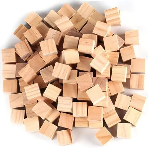 Produktbild: 55 x Holz Würfel 30mm Kleine Holzwürfel zum Basteln, Holzwürfel Blanko Natürliche, Quadrat Holzklötzchen zum Basteln, Bastelklötzchen, Holzklötze zum Basteln für DIY Handwerk Zahlen Malen Deko