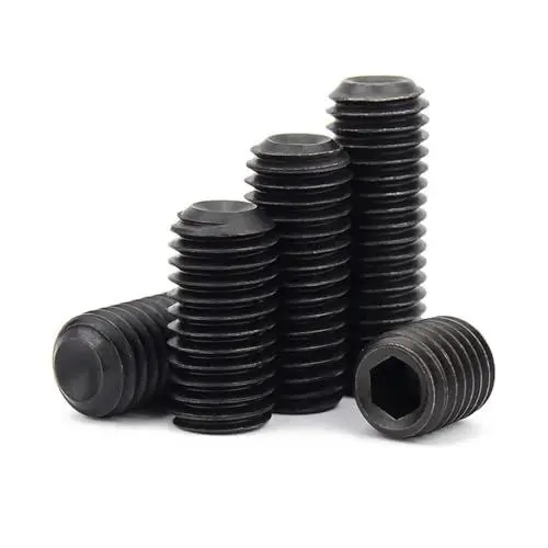 Produktbild: 5/50 Stück M3 M4 M5 M6 M7 M8 M10 M12 Feingewinde Schwarz 12,9 Stahl Innensechskant Innensechskant Ringschneide Madenschraube Gewindestift(10pcs M7x1x6)