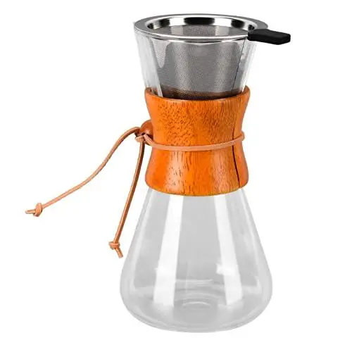 Produktbild: AZMUDE 550-ml-Kaffeemaschine zum Übergießen, klassischer Kaffeetropfer, hitzebeständige Glaskaffeemaschine für das Home-Office-Café