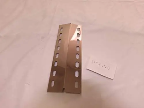 Produktbild: 5562 Edelstahl 1Stk 335mm x 120mm x 1mm V4A Spiegel poliert Flammenverteiler Brennerabdeckung Hitzeschild Grillblech Brennerblech Gasgrill Grill (1Stk 335mm x 120mm x 1mm V4A Spiegel)