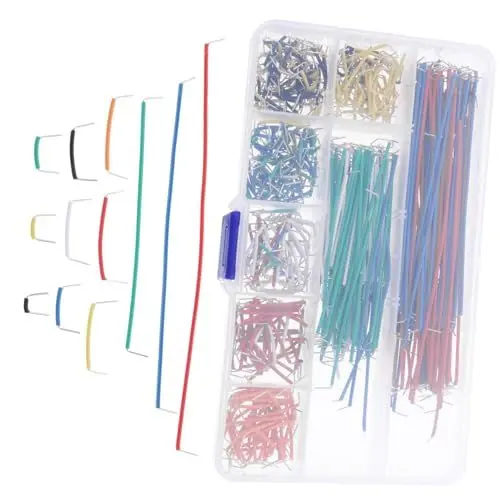 Produktbild: 560 Stück 14 Premium-Pullover stoßverbinder pullis cable organizer Breadboard Zubehör Jumper Suite Brotschneidebrett Breadboard-Linie kupferummantelter Aluminiumdraht