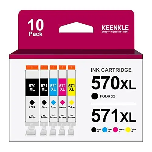 Produktbild: KEENKLE 570 571 Multipack XL Druckerpatronen Kompatibel für Canon PGI-570 CLI-571 XL für Canon TS5050 druckerpatronen für Canon PIXMA MG5750 MG5700 TS5055 TS5000 TS5053 TS6050 MG5753 MG5752 MG7750