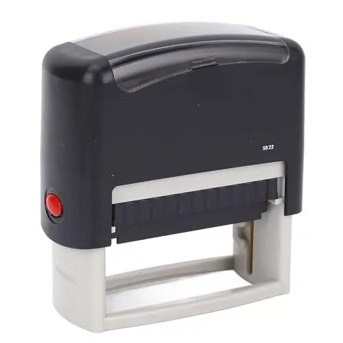 Produktbild: 58x22mm Großer Benutzerdefinierter Stempel, Anpassbare Personalisierte Self -Inking -Adressstempel für Adresse, Datum, Brief, Nummer