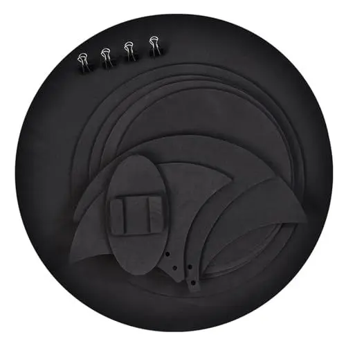 Produktbild: 5er Drum Mutes und 3er Cymbal Mutes Set für Bass Drums Leise Schalldämpfer, Black, Drumming Schwarz Drum für Drum und Cymbals