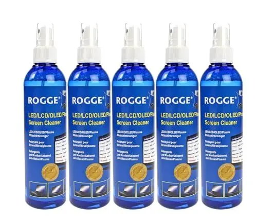 Produktbild: 5er Pack ROGGE 250ml Original, LCD - TFT - LED - TV - Touch Displays + Plasma Screen Cleaner. The Original Since 1998. Made in Germany