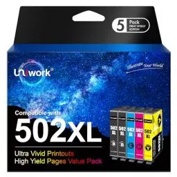 Produktbild: 5er-Pack 502XL Multipack Druckerpatronen Kompatibel für Epson 502 XL Patronen für Epson Workforce WF-2860 WF-2865 WF-2880 Expression Home XP-5100 XP5100 XP-5105 XP5105 XP-5150
