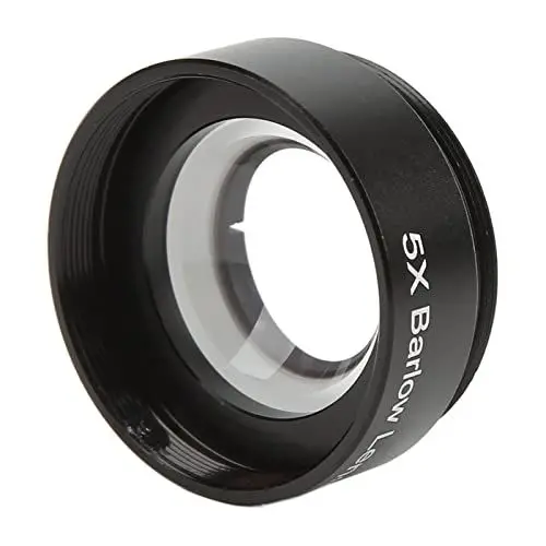 Produktbild: 5X Barlow-Linse, Optisches Barlow-Linsen-Teleskop, Barlow-Linse, M28,6-Gewindeschnittstelle, Optisches Glas aus Aluminiumlegierung für Astronomische Beobachtung