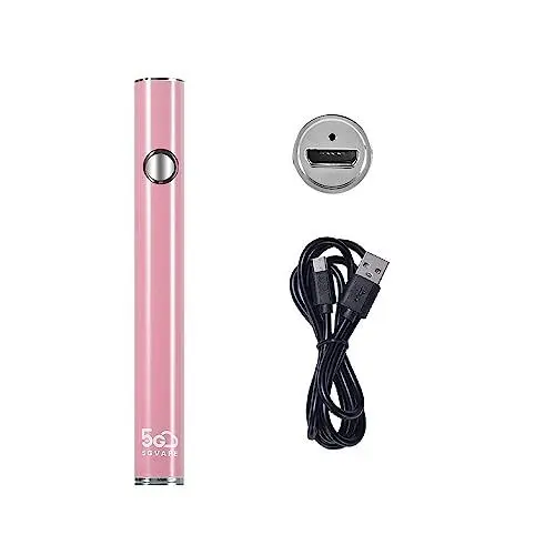 Produktbild: 5GVAPE CBD Vorheizen EVOD EGO elektronische Zigarettenbatterie,3 verschiedene Spannung (2.7V, 3.4V, 4.0V),USB wiederaufladbare 350mAh,510 Gewinde,kein Nikotin keine E Flüssigkeit (Rosa)