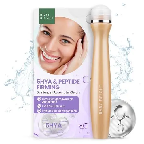 Produktbild: Baby Bright Advanced Augenroller Serum - Hydrating Augen Roll On, Intensive Eye Augenpflege, Augenserum Gegen Falten und Augenringe, Under Eye Brightener for Radiant Skin - (5HYA & Peptide) 15ml