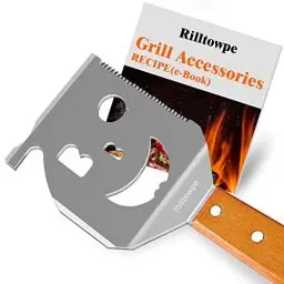 Produktbild: 5-in-1-Grillspatel für den Außengrill, Grillrostheber und Edelstahlspatel, Grillzubehör für das Grillen im Freien. 18-Zoll-Grillwerkzeuge aus Edelstahl, einzigartige Grillgeschenke