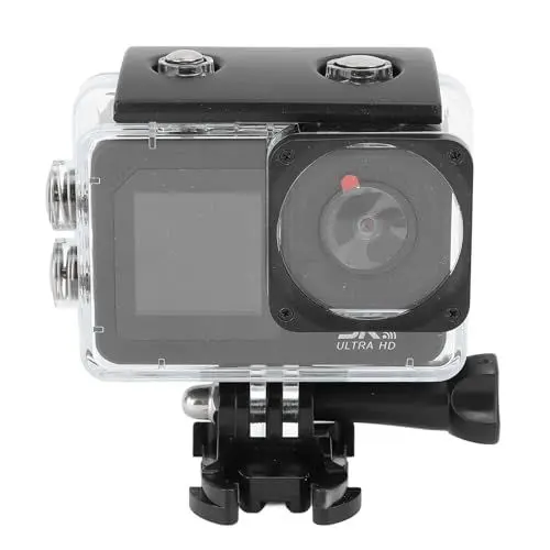 Produktbild: 5K30FPS 48MP Action Kamera HD Unterwasserkamera, WiFi Action Kamera, Vorderer und Hinterer Dual Bildschirm, Integriertes Mikrofon, 170° Weitwinkel, mit Fernbedienung