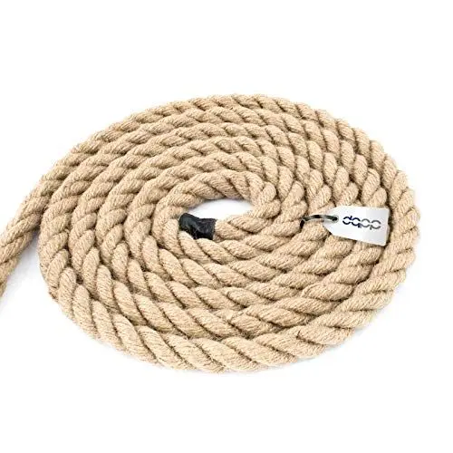 Produktbild: 5m JUTESEIL 6mm Naturfasern Absperrseil Jute gedreht Hanf Tauziehen Handlauf