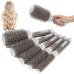 Produktbild: 5Pcs Rundbürsten-Set Zum Föhnen Curling, Professionelle Haarstylingbürste, Keramik-Ionen-Thermobürsten-Haarwärme-Styling-Bürste Friseurwerkzeug-Set Zum Föhnen Curling für Frauen