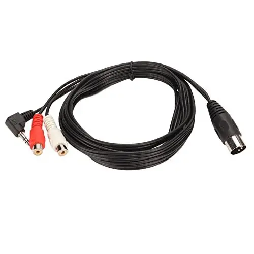 Produktbild: 5-poliger DIN-Stecker auf 2 Cinch-Buchsen und 3,5-mm-Kabel, Stereo-Sound-Verbindungskabel für Lautsprecher, HiFi, Stereoanlagen, DJ-Mischverstärker