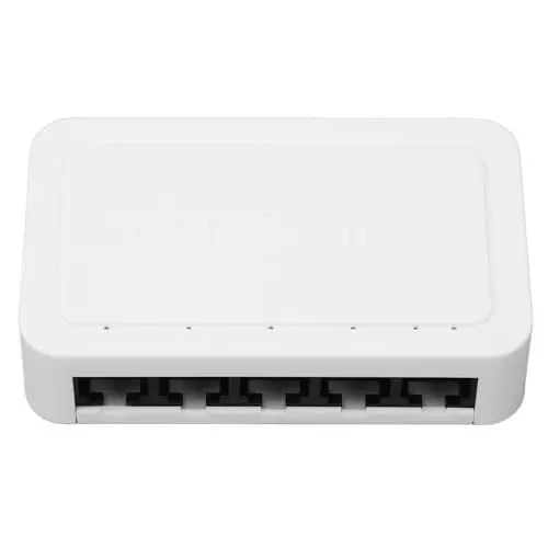 Produktbild: 5-Port-Ethernet-Switch, Fast-Ethernet-Switch, Rostfrei, 10/100 Mbit/s, Zuverlässig,, 100–240 V, für Büro (Yunseityrq390kghoe-11)