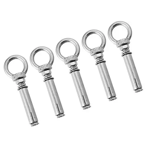 Produktbild: BUGUUYO 5 Stücke Edelstahl Expansion Ringschraube Schraube Geschlossen Haken Ankerbolzen Mit M6x60mm Bolzen Mit