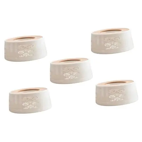 Produktbild: 5St Teewärmer Tee warmhalter tschenwärmer Portable Tea Warmer Lightweight Tea Warmer Modern Tea Warmer Office Tea Warmer aushöhlen Thermostat Leuchter Heizung Teekanne Keramik Weiß