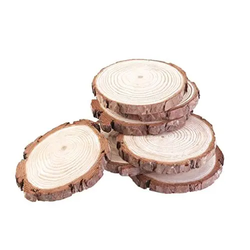 Produktbild: 5St holzscheiben selber machen Umzugskartons Hochzeitsschmuck Schleife Bausatz Stange rundhölzer hochzeitsdeko holzpaneelen holzbohlen holzplatte Bastelzubehör aus Holz Protokoll NUOBESTY