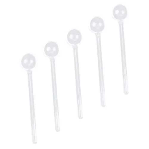 Produktbild: 5St transparenter Kaffeelöffel Besteck Rührstab aus Glas Servierlöffel Fruchtcocktail Löffel mit langem Griff Dessertlöffel Milchpulver Rührlöffel Gewürzglas Wiederverwendbar