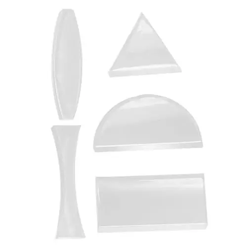 Produktbild: 5st Linsenprisma-set Linse Für Den Naturwissenschaftlichen Unterricht Konvexe Linse Foto Fotografie Prisma Klare Optische Linse Dreieckiges Kristallprisma Suite Glas Aufblasbar