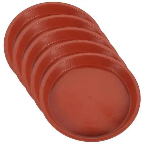 Produktbild: 5st Pflanzenschalen Für Töpfe Tabletts Für Blumentöpfe Pflanzenuntersetzer Aus Kunststoff Pflanzenschalen Für Den Innenbereich Ohne Löcher Pflanzenplatte Light Brown Plastik PHENOFICE