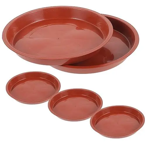 Produktbild: MERRYHAPY Pflanzenschalen Aus Kunststoff 5er-set Runde Pflanzenschalen Pflanzenuntersetzer - Design Für