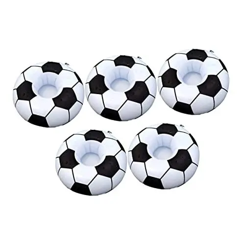Produktbild: TOYANDONA 5st Schwebender Getränkehalter Schwimmender Getränkehalter Fußball-untersetzer Pool Schwimmt Getränkehalter Aufblasbare Tassenuntersetzer Floats Trinken Geschenk Wiederverwendbar