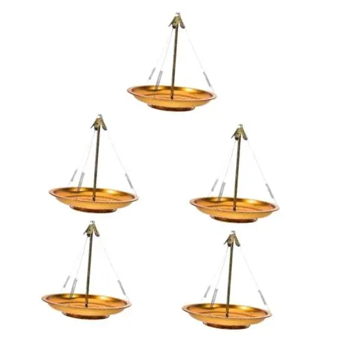 Produktbild: 5st Weihrauchbrennerständer Räucherkegel Räucherstäbchenhalter Weihrauch Streichhölzer Zimtstangen Kessel Spulenhalter Weihrauchbrenner-Ornamente Weihrauch Legierung Golden MAGICLULU
