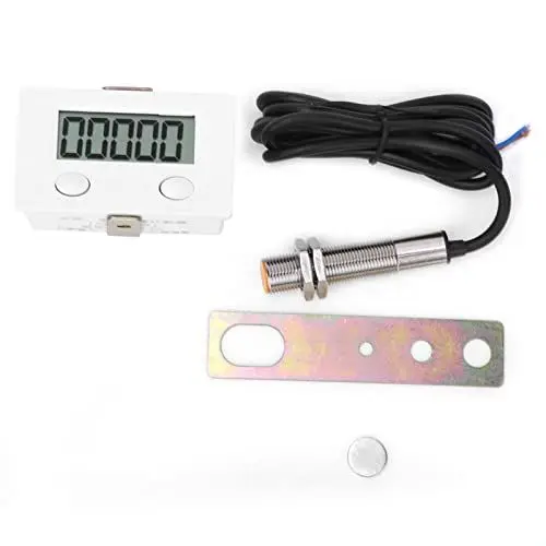Produktbild: 5-stelliger LCD-Display-Zähler, Magnetischer Induktions-Metallsensor 0–99999 BEM 5C 12φ, Elektronischer Klicker mit Halterung für Automatisches Förderband