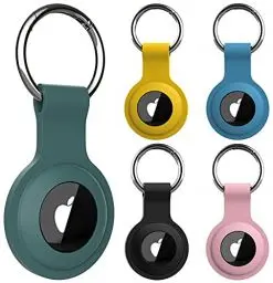 Produktbild: (5-Stück) Hülle für Apple AirTag Anhänger, Airtags Schlüsselanhänger Silikon Ganzkörper Kratzfest, Case Cover für Air Tag mit Key Ring