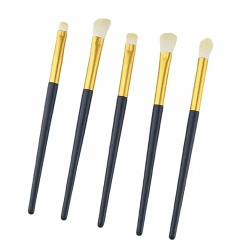 Produktbild: 5-teiliges Lidschattenpinsel-Set, Lidschattenpinsel-Set, synthetische Faser, kein Schuppen, dichter Pinsel, Haar-Make-up-Pinsel-Set