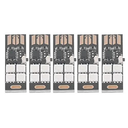 Produktbild: 5-teiliges Super-Mini-USB-Licht, Dünn, Ultradünn, mit Mehreren Farbwechseln, 7 Farben, RGB, Nachtbeleuchtung, 4 LED-TV-Hintergrundbeleuchtungs-Set