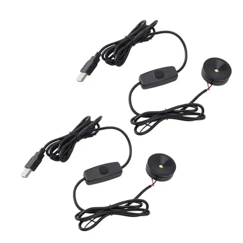 Produktbild: 5V Dimmbare LED-Mini-Spotleuchte mit 6,6 Fuß Langem Kabel, USB-betriebener Strahler für Schmuckschränke, Eingangsbereiche, Schmuckdisplay-Leuchten, Innen-Bilderleuchten (weißes