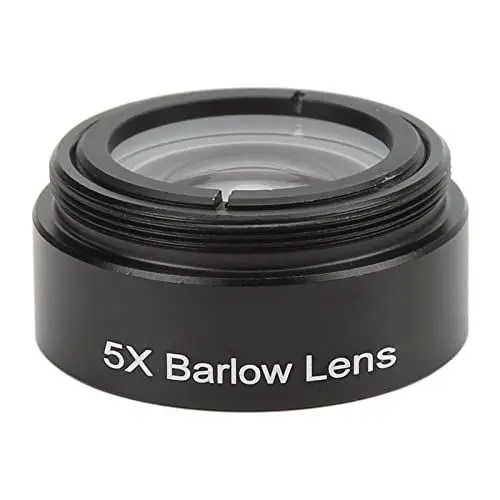 Produktbild: Hilfsobjektiv für Stereomikroskope, 5-fache Barlowlinse, M28,6-Gewindeschnittstelle, Robust, Leicht, Langlebig, für Astronomieliebhaber