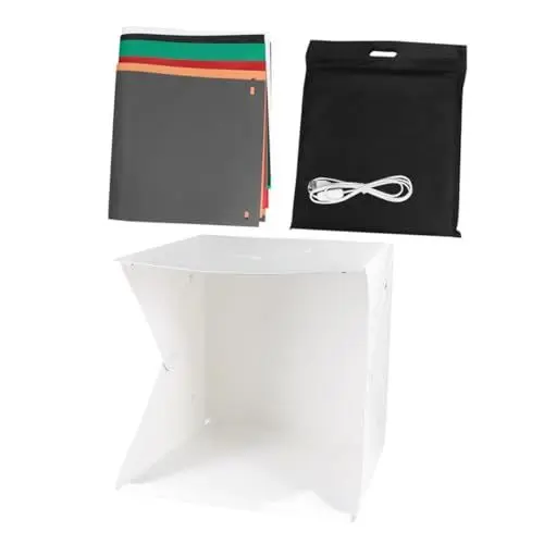 Produktbild: 6 40cm Studio Lichtzelt-Kit für Fotografie Zelte Mini Fotostudio Foto-Leuchtkasten Fotostudio Zelt Mini-Schießzelt Beleuchtungswürfelzelt Minizelt Falten Lichtkasten Polyester Weiß
