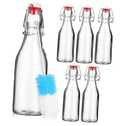Produktbild: LIFKOME Glasflaschen-set Deckel 6 Stück Bügelverschluss Aufbewahrungsbehälter Auslaufsichere Schnalle für Saft Bier