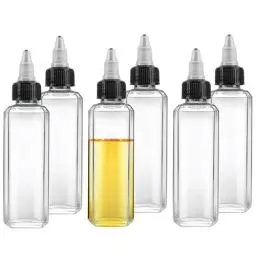 Produktbild: 6 Stk Squeeze Flaschen Ölflasche Plastik, 100ml Squeeze Ölspender Flaschen, Quetschflasche, Essig und Ölflaschen zum Befüllen, Dosierflaschen mit Kappen, für Ölivenöl, Öl Behälter, Sauce, Essig