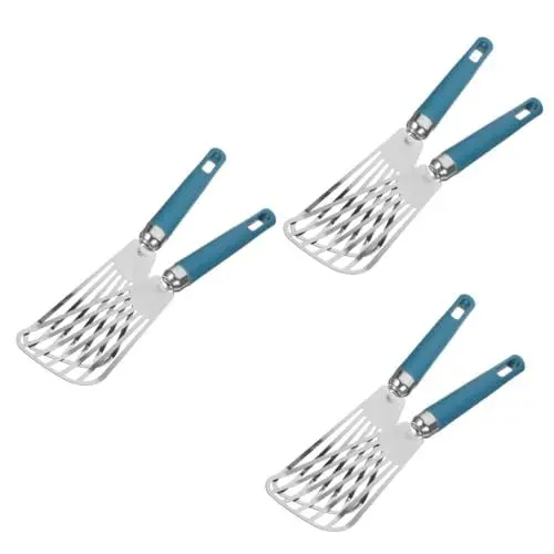 Produktbild: 6 Stk Teppanyaki-Spatel Bratspatel Backspatel Steak küchenarmatur kitchen accessories spachtel geschlitzter Wender Pizzaschaufel Antihaft Schaber Schaufel fehlt Grillspatel Plastik