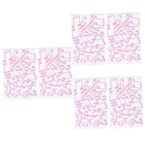 Produktbild: 6 Stk Toiletten-Aufhängeschrauben hängende Preisschilder Tapete fürs Kinderzimmer Musikplakate musik dekor Musikinstrumente Aufkleber Wandtattoo schmücken Wandgemälde Klavierraum