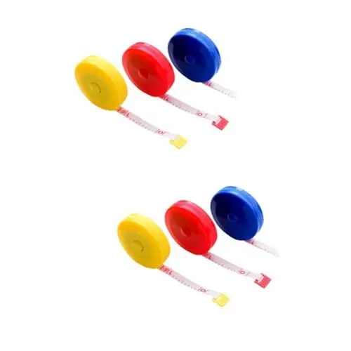Produktbild: 6 Stk maßkrug messband bescherung presents plastiktisch tasten buttons glasfasern geschenke für kleinkinder ab 1 jahr geschengutsein Lineal messen Kleidung Maßband Weiches Lineal