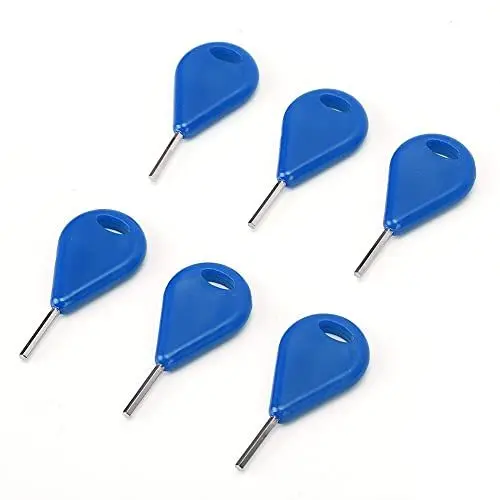Produktbild: Dilwe Surfbrett-Fin-Schlüssel, Kunststoffgriff, Einfacher Austausch mit 6 Schlüsseln, Surfbrett-Zubehör für Surfausrüstung (Blue)