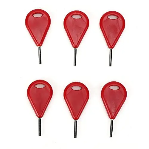 Produktbild: 6 Stück/Packung Surf Fin Key, Surfing Surf Fin Key Universal Surfboard Fin Inbusschlüssel Ersatz für Surfbrett Zubehör Surfausrüstung (Rot)